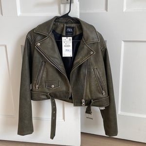 Zara leather jacket - size small